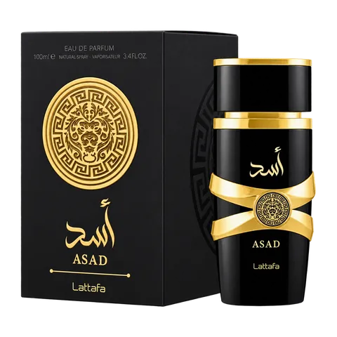 Frasco y caja de Asad de Lattafa